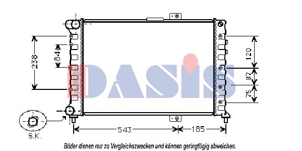 AKS DASIS Jäähdytin,moottorin jäähdytys 011060N